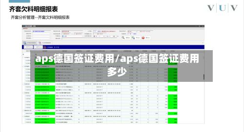 aps德国签证费用/aps德国签证费用多少