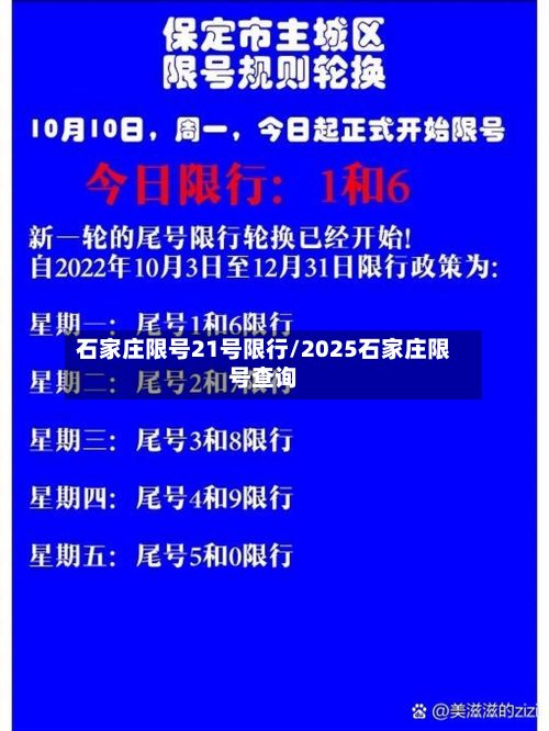 石家庄限号21号限行/2025石家庄限号查询-第2张图片