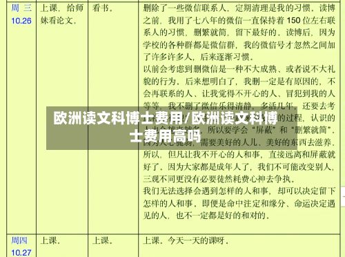 欧洲读文科博士费用/欧洲读文科博士费用高吗-第3张图片