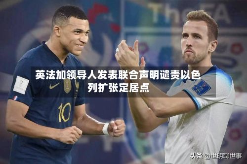 英法加领导人发表联合声明谴责以色列扩张定居点-第2张图片
