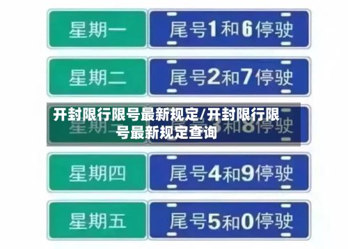 开封限行限号最新规定/开封限行限号最新规定查询-第3张图片