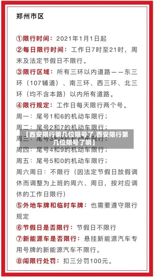 【西安限行第几位限号了,西安限行第几位限号了啊】