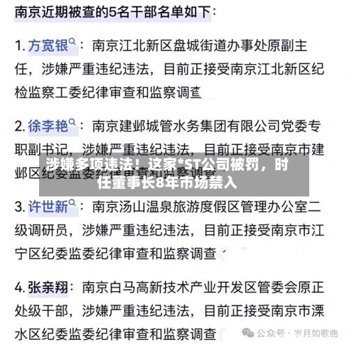 涉嫌多项违法！这家*ST公司被罚，时任董事长8年市场禁入-第2张图片