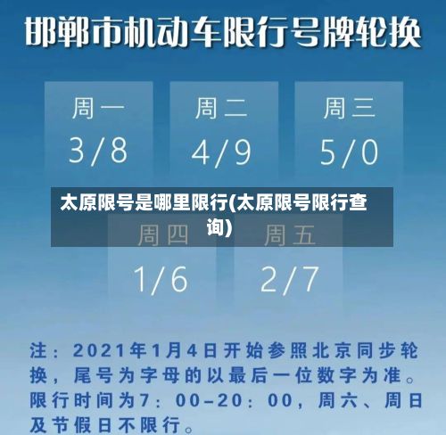 太原限号是哪里限行(太原限号限行查询)-第2张图片