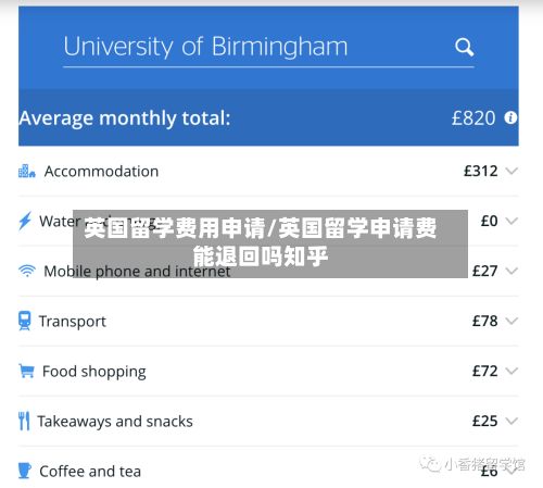 英国留学费用申请/英国留学申请费能退回吗知乎