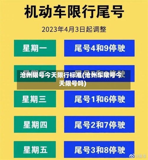 沧州限号今天限行标准(沧州车限号今天限号吗)-第3张图片