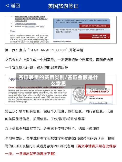 签证表里的费用类别/签证金额是什么意思-第2张图片