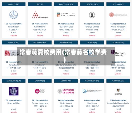 常春藤夏校费用(常春藤名校学费)-第2张图片