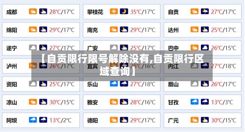 【自贡限行限号解除没有,自贡限行区域查询】-第2张图片
