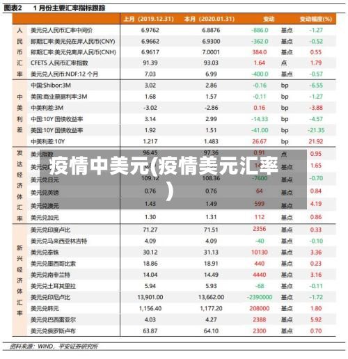 疫情中美元(疫情美元汇率)-第3张图片