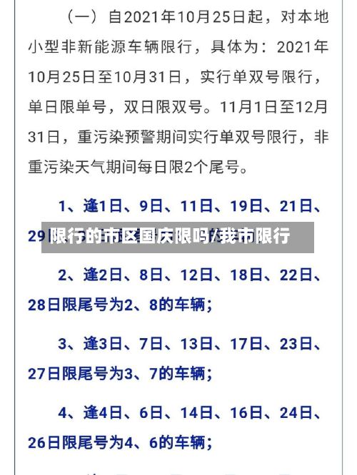 限行的市区国庆限吗/我市限行